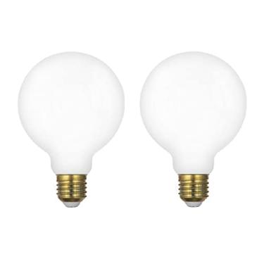 Imagem de 2X Lâmpada Filamento De Led Poptem G95 Leitosa 4W Bivolt Decorativa