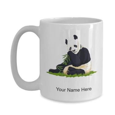 Imagem de Caneca personalizada Vector-of-panda - Caneca de café para amantes de Vector-of-panda ideia de presentes para crianças meninos e meninas Amor - Caneca de café de 425 g