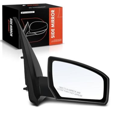 Imagem de A-Premium Espelho retrovisor elétrico do lado do passageiro - compatível com Nissan Sentra 2007 2008 2009 2010 2011 2012 - Espelho retrovisor externo externo preto não aquecido não dobrável -