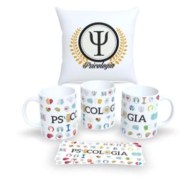 Imagem de Kit Com Almofada 30x30cm e Caneca de Porcelana Coleção Profissões 2 (Psicologia 3)