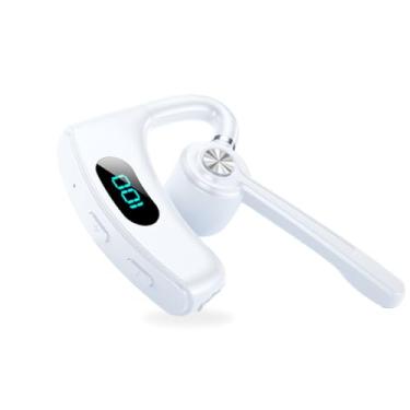 Imagem de Fone de Ouvido Bluetooth, Fone de Ouvido Sem Fio Bluetooth, Fones de Ouvido únicos Com Redução de Ruído para Celular, Laptop, Motorista e Caminhoneiro (Branco)
