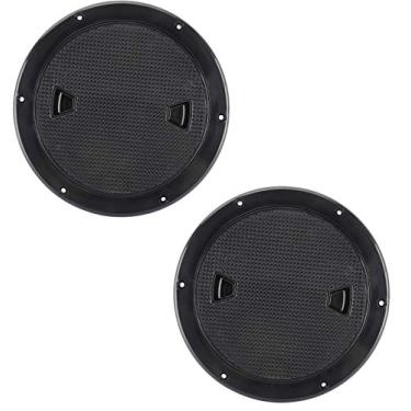 Imagem de YaeMarine Pacote com 2, 10 cm, 15 cm, 20 cm, 20 cm, Placa de Inspeção Marinha, Placa de Acesso e Tampa Redonda, Antiderrapante, RV Preto (10 cm)