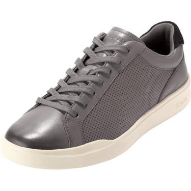 Imagem de Cole Haan Tênis masculino Grand Crosscourt moderno perfurado de couro leve com cadarço, Qt Shade/Blk/Ivry, 40