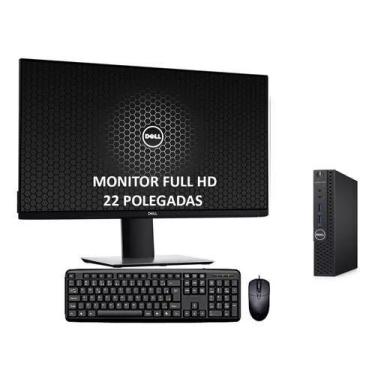 Imagem de Cpu Dell Mini 3060 Core I3 8ger 16gb 240ssd  Monitor 22 Fhd