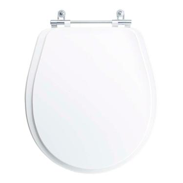 Imagem de Assento Sanitário Tampa De Vaso Branco Resina Poliester Aries Para Bacia Eternit