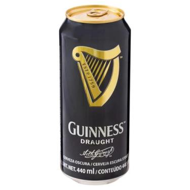 Imagem de Cerveja Escura Irlandesa Guinness Draught Stout Lata 440ml, 1
