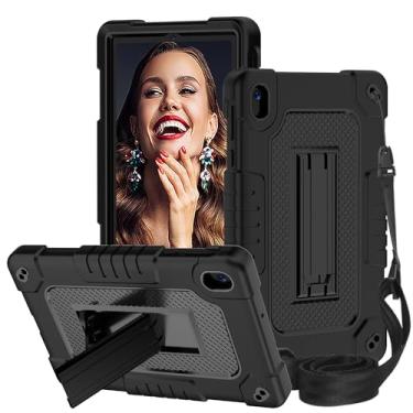 Imagem de Hoibon Capa para tablet à prova de choque para Walmart Onn 20.3 cm (modelo 2024 100135923) capa robusta para crianças com alça de ombro para o modelo Onn 8 4ª geração 2024 (preto)