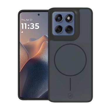 Imagem de Gshield Capa Case Wave Anti-impacto com Cordão de Pulso Incluso, Lateral Antiderrapante, Compatível com Magsafe (Preto Fumê, Motorola Moto Edge 60/60 Fusion)