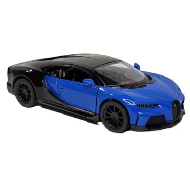 Imagem de Miniatura Carrinho de Ferro Bugatti Chiron Esportivo Coleção (Azul)
