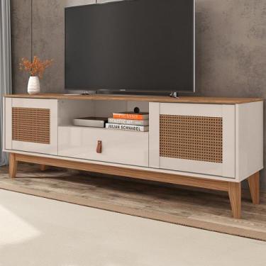 Imagem de Rack para TV Até 60 Polegadas Vidigal 2 Portas 1 Gaveta Off White/Noce