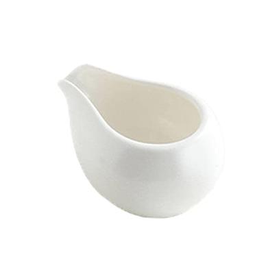 Imagem de Jarra de leite de cerâmica para molho de molho de 100 ml, copo de leite pequeno, adequado para uso doméstico, multifuncional, jarro de molho de soja, 3 peças (branco)