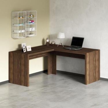 Imagem de Escrivaninha/Mesa Escritório De Canto Cr25024 Nogal - MULTIMOVEIS