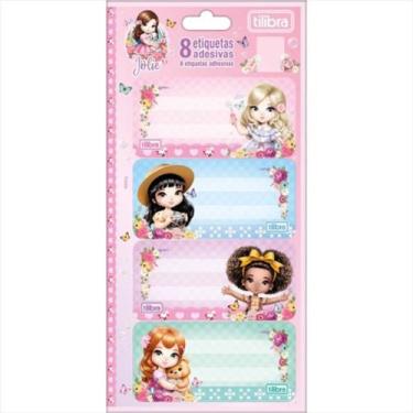 Imagem de Etiqueta escolar adesiva Tilibra Jolie com 8 etiquetas
