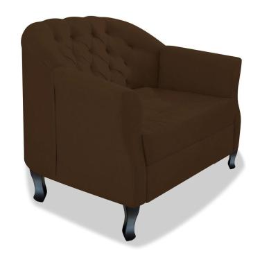 Imagem de Poltrona Julia A02 Suede - Adj Decor Cor Marrom