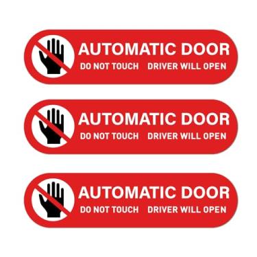Imagem de 12 adesivos automáticos de porta de carro, decalque de alerta para portas deslizantes automáticas, o motorista abrirá adesivo de vinil removível para janelas de carro e táxi