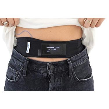 Imagem de Cinto de bomba de cintura Glucology com insulina | P Preto