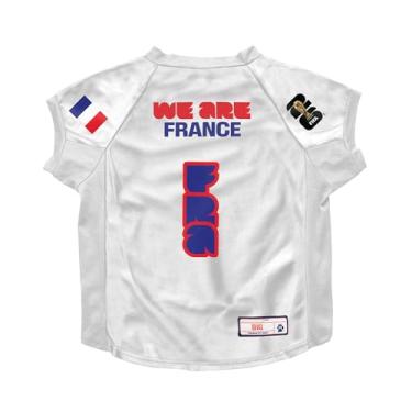 Imagem de Littlearth Camiseta elástica Big Pet - oficialmente licenciada pela Copa do Mundo da FIFA de 2026, equipe: França, Tamanho: Grande (Costas: 61-96,5 cm; Circunferência do peito: 81-96,5 cm; Pescoço