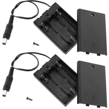 Imagem de AIMPGSTL Suporte de bateria para 3 pilhas AA, preto, 3 x 1,5 V, 4,5 V, caixa de bateria AA com plugue DC 5,5 x 2,1 mm, suporte de bateria, estojo de bateria, caixa de energia, botão liga/desliga com