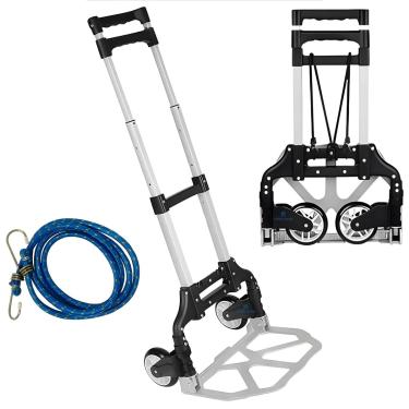 Imagem de Carrinho Dobrável de Alumínio para Transporte Capacidade 80kg