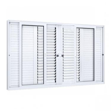 Imagem de Janela de Correr Alumínio 6 Folhas Lucasa Eccellente  120cmx150cm Branco