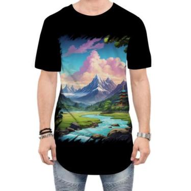 Imagem de Camiseta Longline Templo Budista Anime Buda 2 - Kasubeck Store®, G