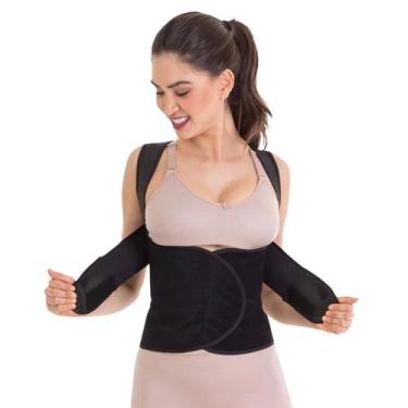 Imagem de Corretor Postural Feminino Cinta Modeladora Esbelt, EG, Chocolate