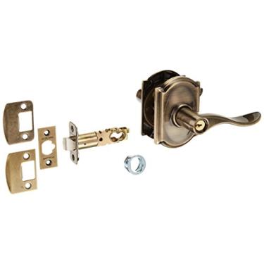 Imagem de Schlage Lock Company F51AACC609CAM Maçaneta de porta com chave de entrada F51A à prova de pânico com roseta Camelot