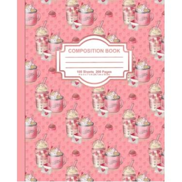 Imagem de Caderno de composição dos namorados, pautado para crianças, adolescentes e adultos, 200 páginas