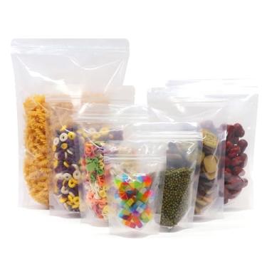 Imagem de SumDirect 100 pçs Bolsa de sustentação com zíper transparente e revendedora para lanches e lanches para lanches de comida e etc., Clear, 4.3"x6.7"