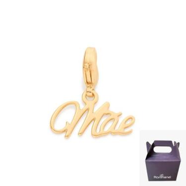 Imagem de Pingente Berloque Escrito Mãe 542604 Rommanel, Dourado