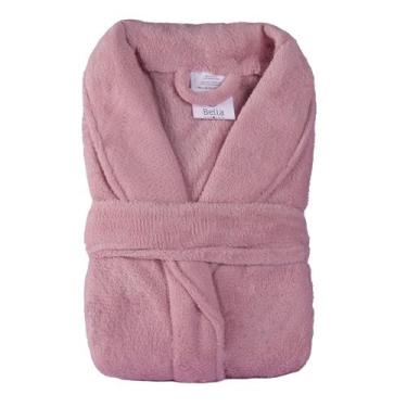 Imagem de Roupão/Robe Longo De Banho Inverno Macio Quimono Microfibra - Bella En