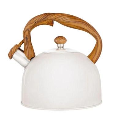Imagem de Chaleira Mor Wood 7715 2,5L Com Apito, BEGE