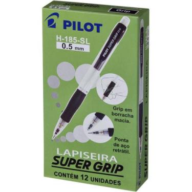 Imagem de Lapiseira 0.5MM Super GRIP H-185 Preta - Caixa com 12 Unidades - Pilot