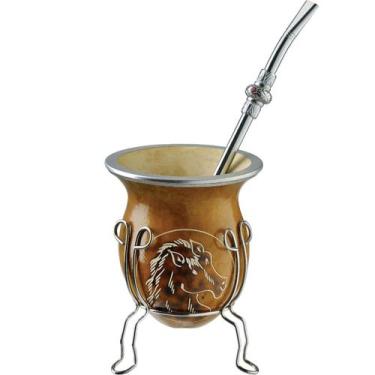 Imagem de Kit De Cuia E Bomba Para Chimarrão Terere Mate Com Tripé - Promate