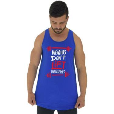 Imagem de Regata Longline Estampada Masculina MXD Conceito Weights Don't Lift, M