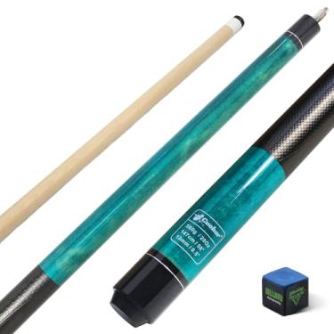 Imagem de CUEBAR Taco de sinuca, bastões de sinuca de 147 cm para adultos, 2 peças de taco de bilhar para bar doméstico com aderência 3D, bastões de mesa de bilhar para homens e mulheres - azul-petróleo, 590 ml