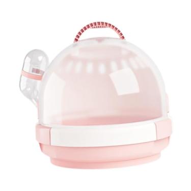 Imagem de Ｂｅｓｇａ Gaiola transportadora de viagem para hamster, casa para hamster, quente, viagem, pequeno, animal, estojo de transporte, inverno, abrigo para hamster, Rosa