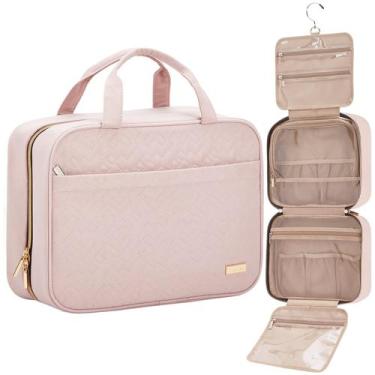 Imagem de Bolsa de Higiene para Viagem NISHEL - Organizador Suspenso Rosa para M