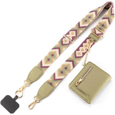 Imagem de Alça de Telefone com Clip, Bolsa com Zíper e Porta-Cartões - Verde
