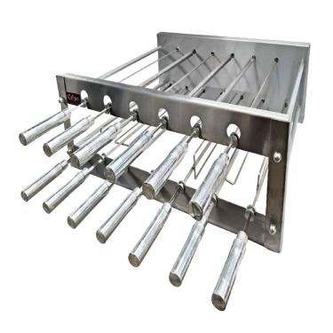 Imagem de Churrasqueira Rotativa Cerpo 13 Espetos Dupla Inox Premium