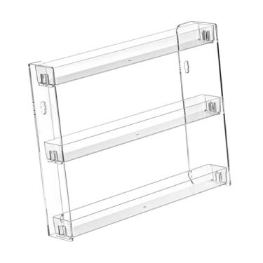 Imagem de Zialofi 3 camadas de acrílico rack de parede de esmalte acessório versátil assembly simples óleos essenciais transparentes prateleira de exibição 25x6x31cm
