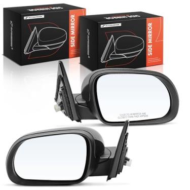 Imagem de A-Premium Par (2) espelhos retrovisores elétricos do lado do motorista e do passageiro - Compatível com Kia Soul 2020-2023 - Espelho retrovisor externo preto dobrável manual não aquecido