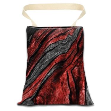 Imagem de ANKVRP Lixeira de carro, lixeira suspensa para organizador do banco traseiro, mármore vermelho e preto