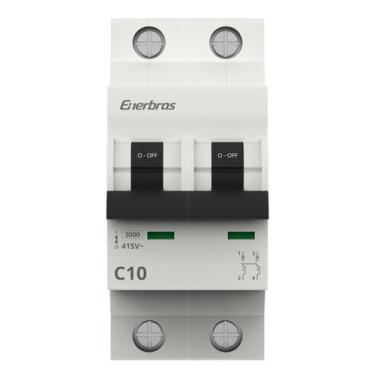 Imagem de Mini Disjuntor Bipolar 10A ENERBRAS