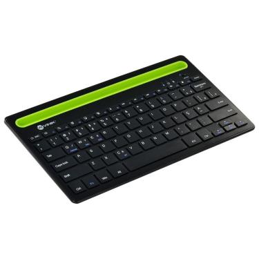 Imagem de Teclado Sem Fio Bluetooth 3.0 Dynamic Smart Abnt Com Suporte Para Tablet Ou Celular Preto - Dt200