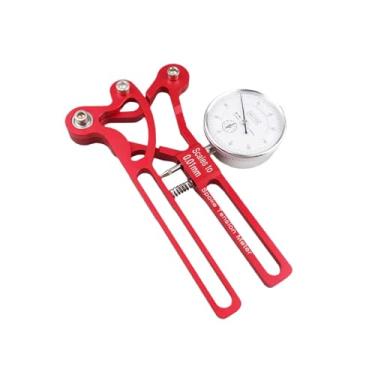 Imagem de KiBcsLic Medidor de tensão de raio de bicicleta com relógio de exibição, ferramenta profissional de reparo de peças de manutenção de rodas leves de liga de, Vermelho