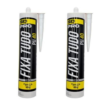 Imagem de Kit 2 PU 40 Cinza Profissional Super Adesivo Selante SD PRO
