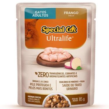Imagem de Sachê Special Cat Ultralife para Gatos Adultos Sabor Frango com Bata-D