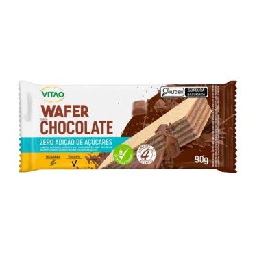 Imagem de Wafer Integral Chocolate Zero 90g - Vitao