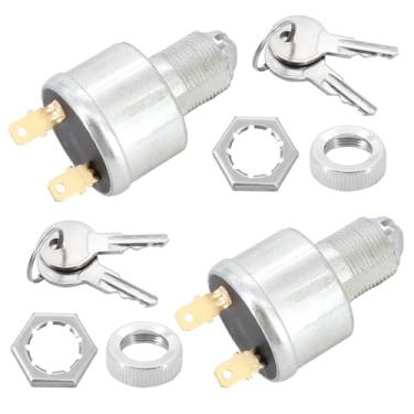 Imagem de Dokili Interruptor De Ignição Starter 17421-G1 17134-G1 Para Carrinho Golfe Elétrico Ez.Go 1981 Em Diante, 2 Pinos Com Chaves, Terminais, Mosquetão, Pacote